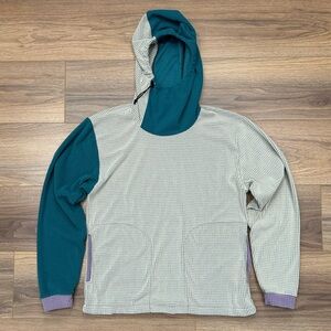SamBob Microgrid: Multicolored Hoodies in Natural/Teal/Purple Size Large Narrow